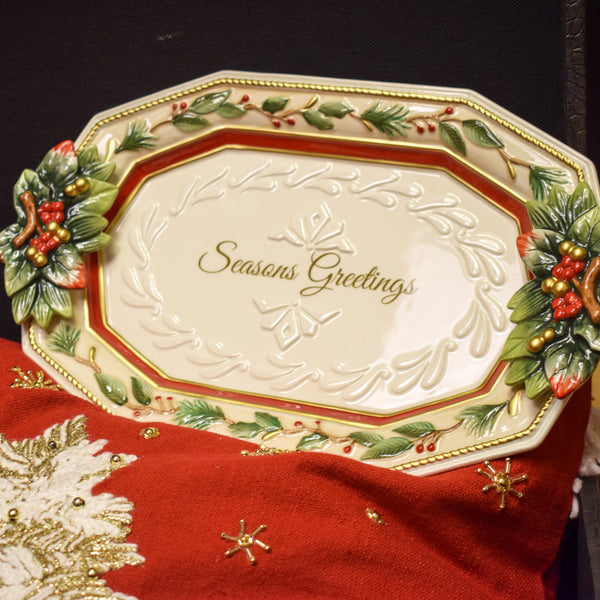 Farfurie festiva Fitz and Floyd “Tabula Festiva Natalitia”